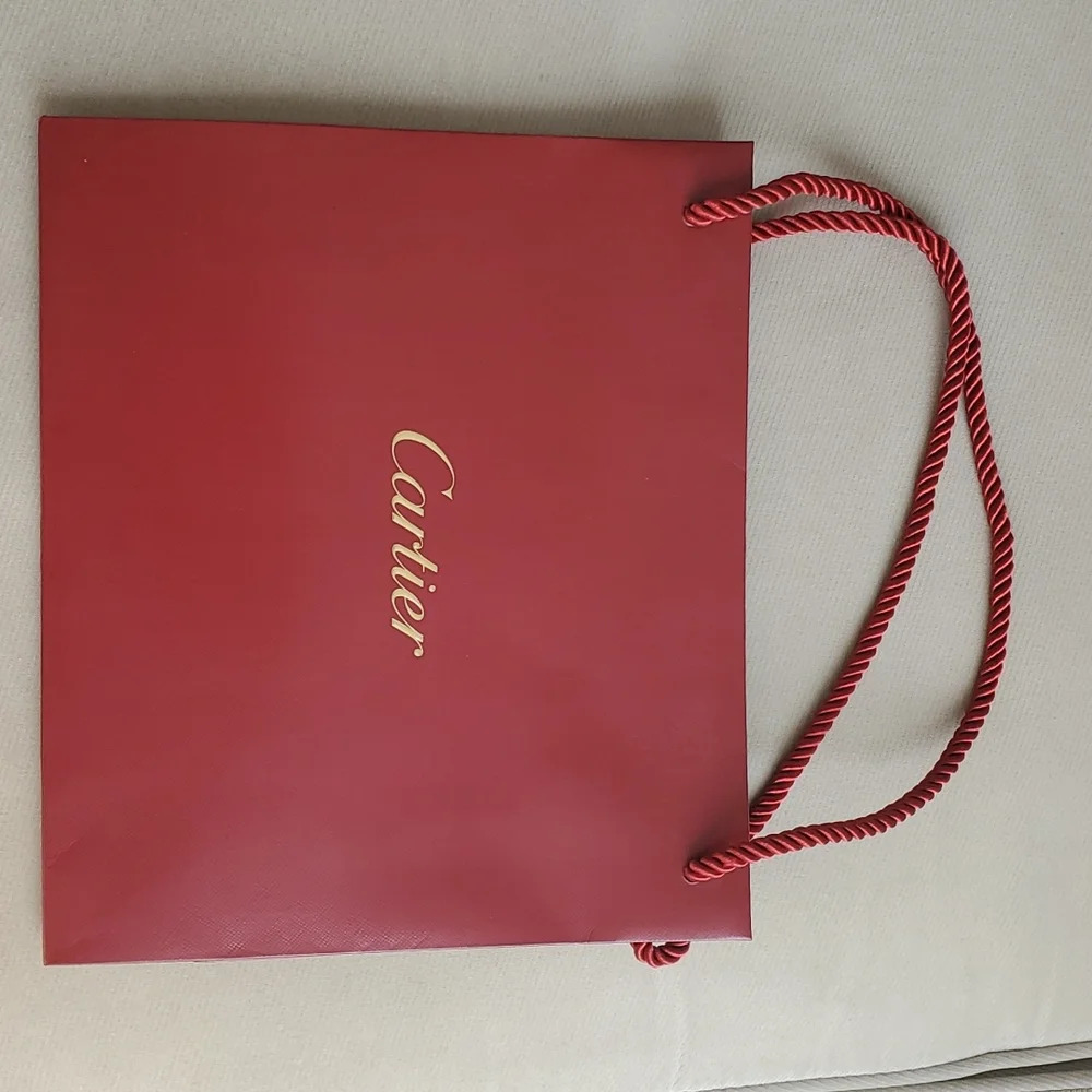 Empty Cartier shopping bag